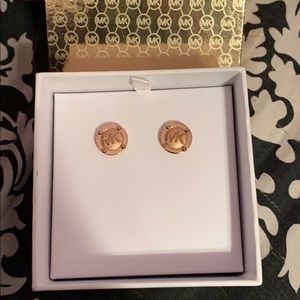 Gold Michael Kors stud earrings